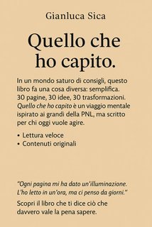 Gianluca Sica - Quello che ho capito (2025)